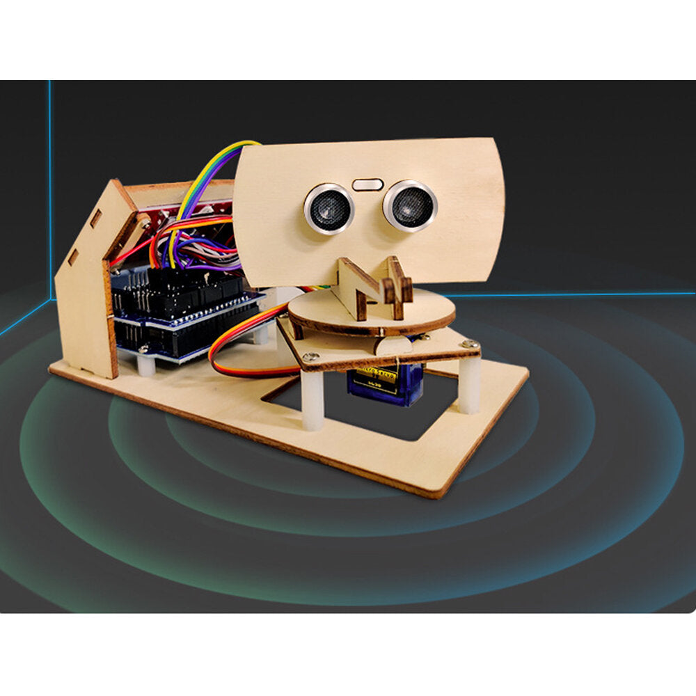 Ultrasonic Scanning Programming UNOR3 Maker Student Detection Robot Electronics DIY Kit