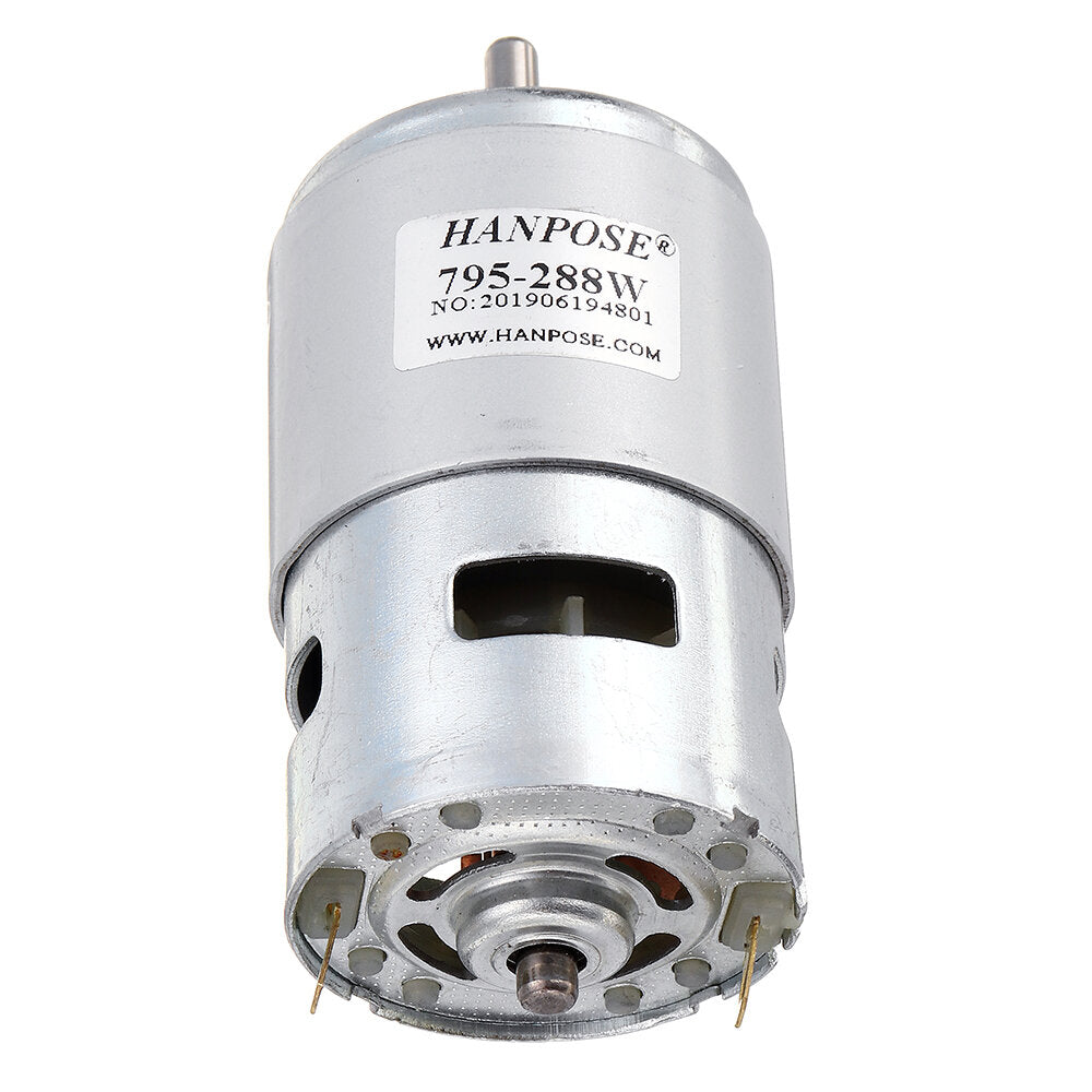 795 Motor DC 12V 24V 180/288W DC Motor Large Torque High Power DC Motor Double Ball Bearing Spindle Motor