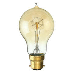 AC220V 60W Teardrops Shape Amber Shell Retro Incandescent Light Bulb for Home