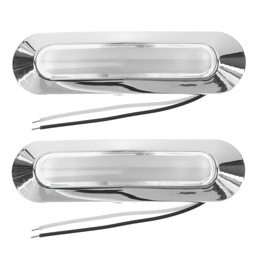 2PCS 12-24V 6 LED Side Marker Light Position Lamp For Car Truck Trailer Lorry Boats