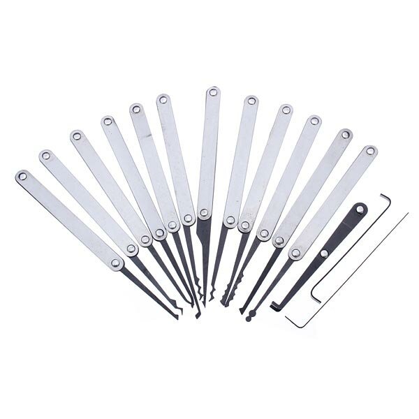 15 In 1 Stainless Steel Hook Lock Pick Set Locksmith tool
