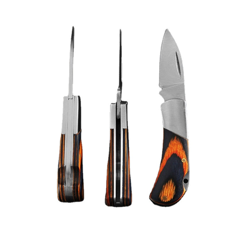 Stainless Steel Unboxing Mini Folding Knife CS GO Portable Small Blade Portable Keychain Small Hanging Outdoor Camping EDC Knife