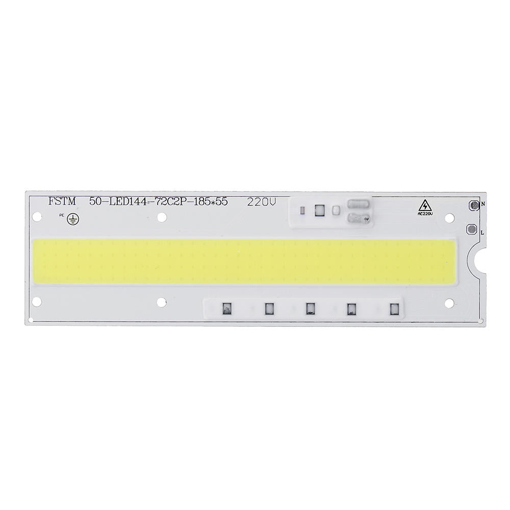AC160-260V 50W White/Warm White COB LED Chip Light Source 90lm/w 185x55mm for DIY Floodlight
