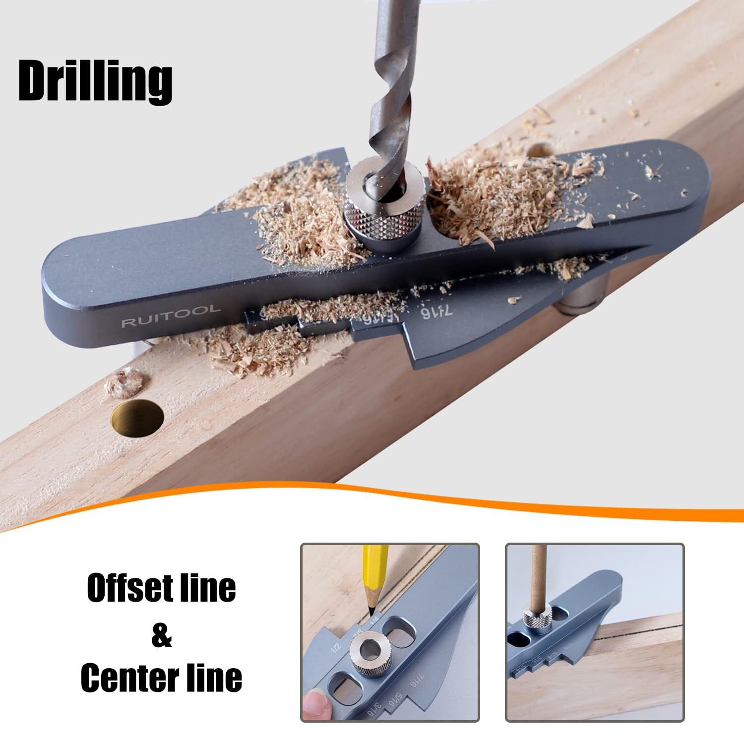 Premium Aluminum Dowel Jig Kit - Self-Centering, Precision Drill Guides, Versatile for Woodworking & DIY Projects
