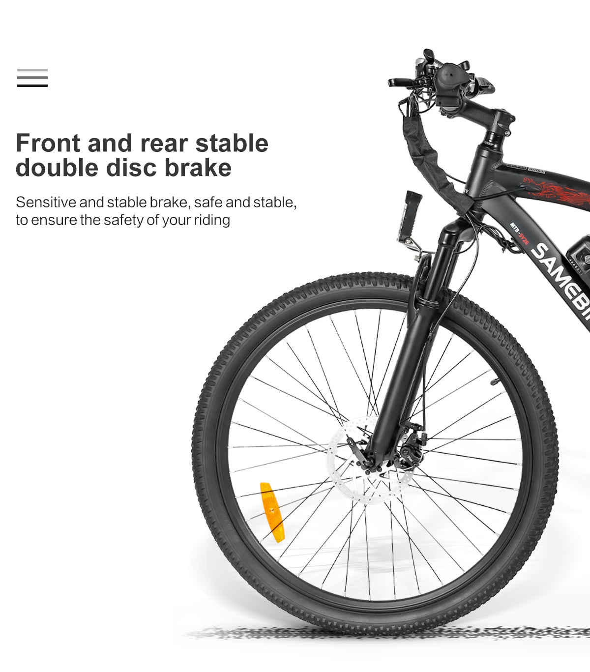 Electric Bike 36V 13AH 500W Motor Recommended Top Speed 25KM/H 26 Inches Tire Electric Bike 40-80km Mileage Max Load 150Kg EU DIRECT