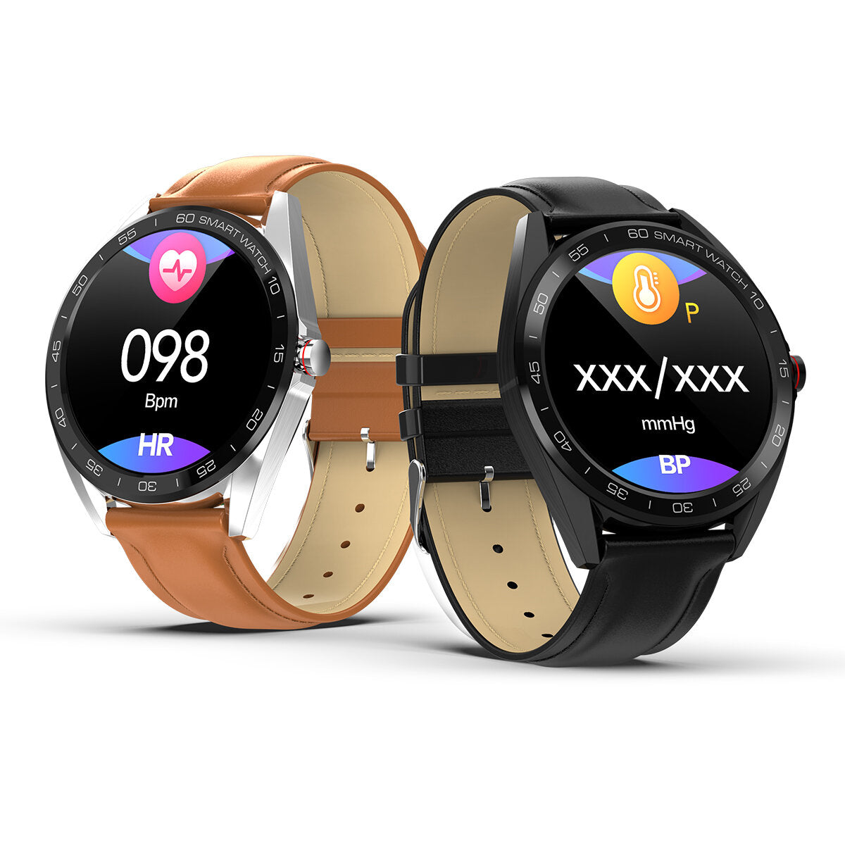 Full Touch Color Screen Smart Watch Multi Function Business Style HR and Blood Pressure Monitor Wristband