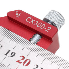 CX300-2 Adjustable 45/90 Degree Ruler - Stainless Steel & Aluminum, Precision Woodworking Tool for Accurate Measurements