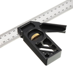 Adjustable 300mm Aluminum Alloy Combination Square 45 90 Degree Angle Scriber Steel Ruler Woodworking Line Locator Ruler