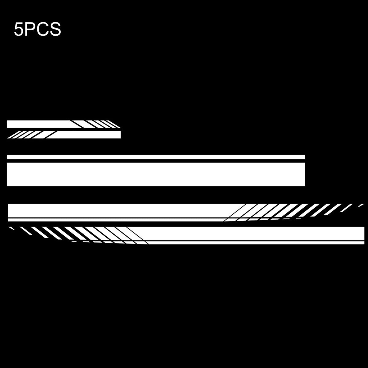 5pcs Car Side Body Stickers Stripe Vinyl Hood Decals Rear View Mirror Vinyl Decoration