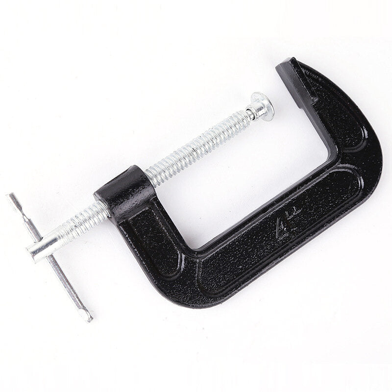 Heavy Duty C-Clamp Set, Adjustable 2-6 Inch Malleable Iron Steel Clamps for Woodworking, Welding, and Metalwork