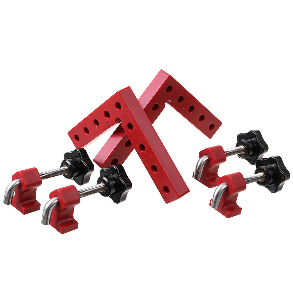 90° Right Angle Positioning Clamp Set for Woodworking - 120/160MM L-Shaped Fixture for DIY Projects and Assembly Tools