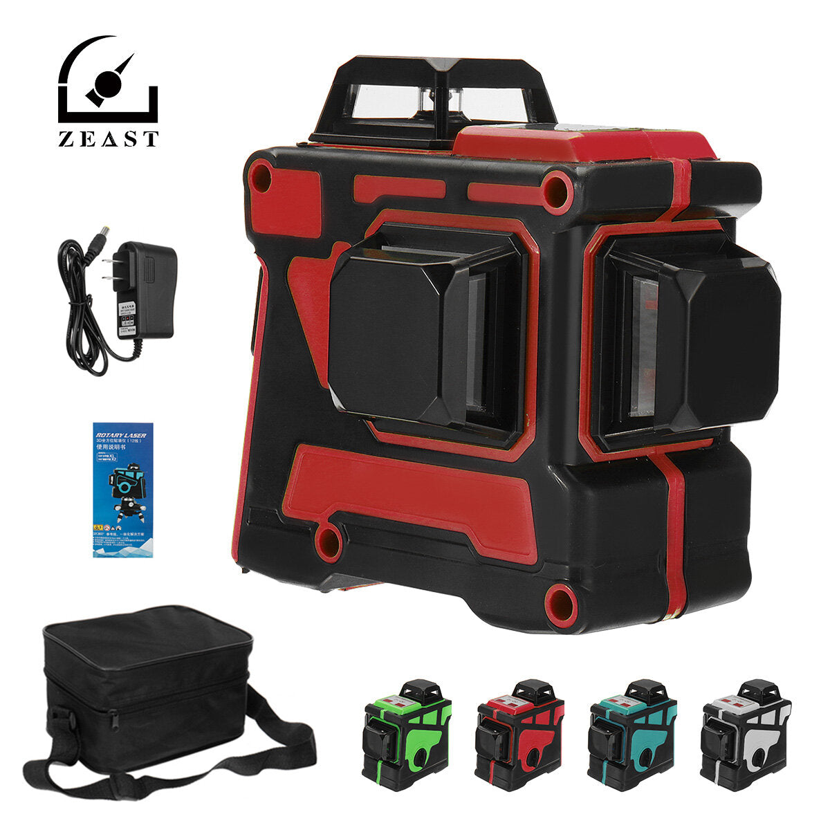 3D 12 Line Blue Light Laser Level LCD 360 Rotary Self Leveling Cross Measuring Tool