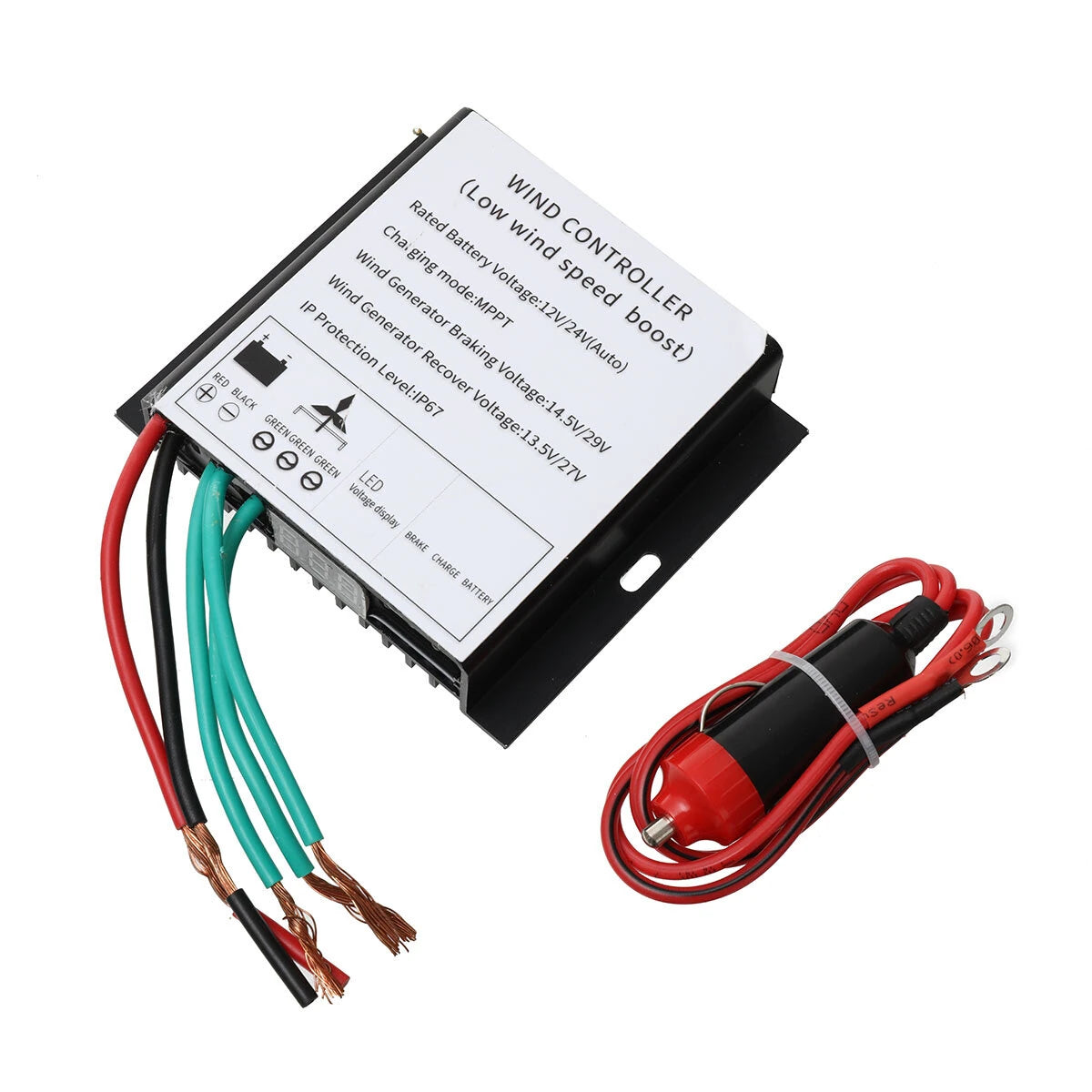 Wind Turbine Generator 100W 12V 24V Low Start-up Wind Speed Nylon Fiber Blades Permanent Magnet Levitation Generator Renewable Energy System