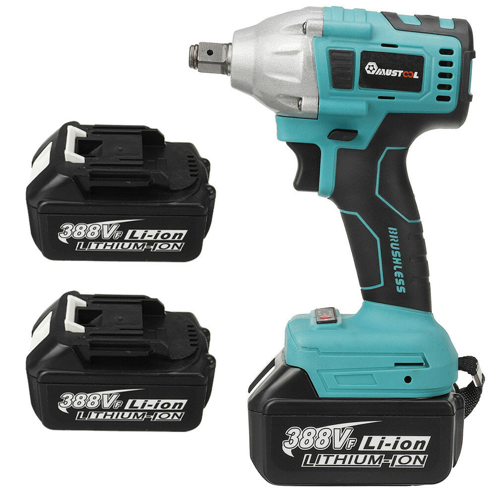 388VF 800N.M 22900mAh 1/2" Electric Impact Wrench Drill Brushless Cordless Spanner Rattle Gun