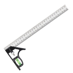 12" Professional Resolution Adjustable Stainless Steel Angle Combination Square Ruler