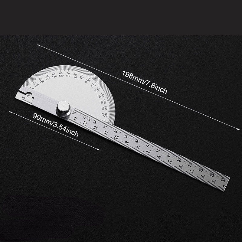 Stainless Steel irregular Protractor Large Carpenter's Measuring Angle Gauge