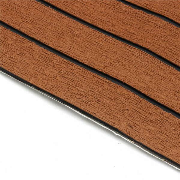 2500x1000x6mm EVA Foam Brown With Black Line Teak Sheet Boat Yacht Synthetic Teak
