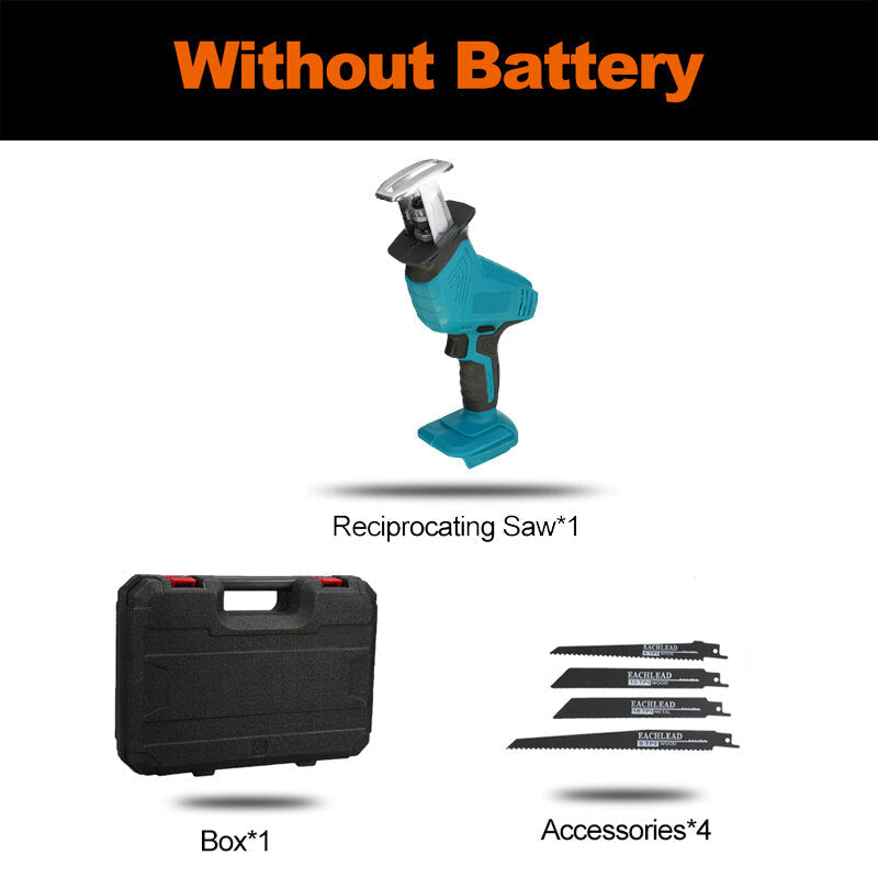 88VF Electric Reciprocating Saw Variable Speed Metal Wood Cutting Tool W/ 4pcs Blades & Plastic Case