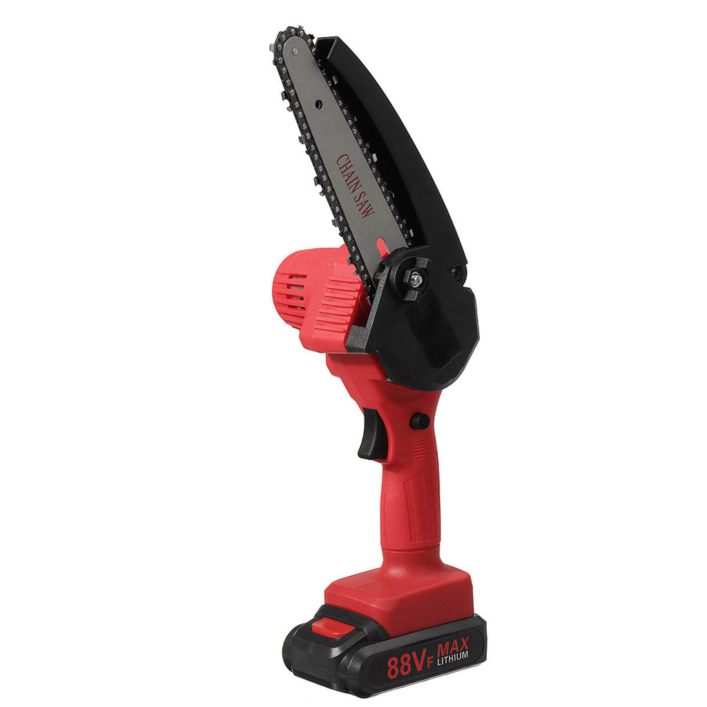 88VF 6 Inch Rechargable Digital Display Indicator Battery Chain Saw Wood Work Cutter Tool