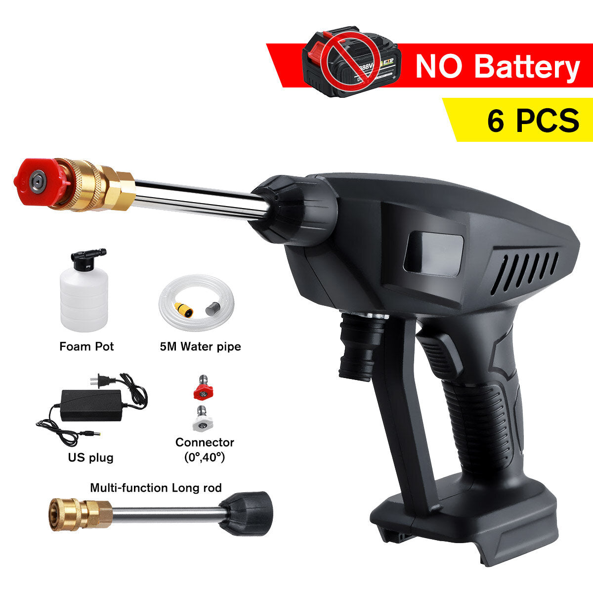 Cordless Portable High Pressure Car Washer Cleaner Car Washing Guns