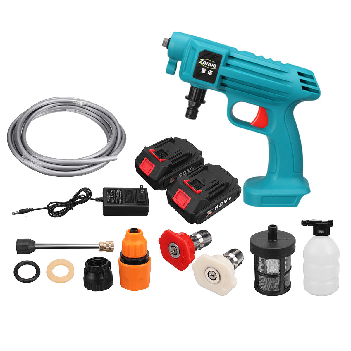 88VF Cordless High Pressure Washer Car Washing Spray Guns Water Cleaner