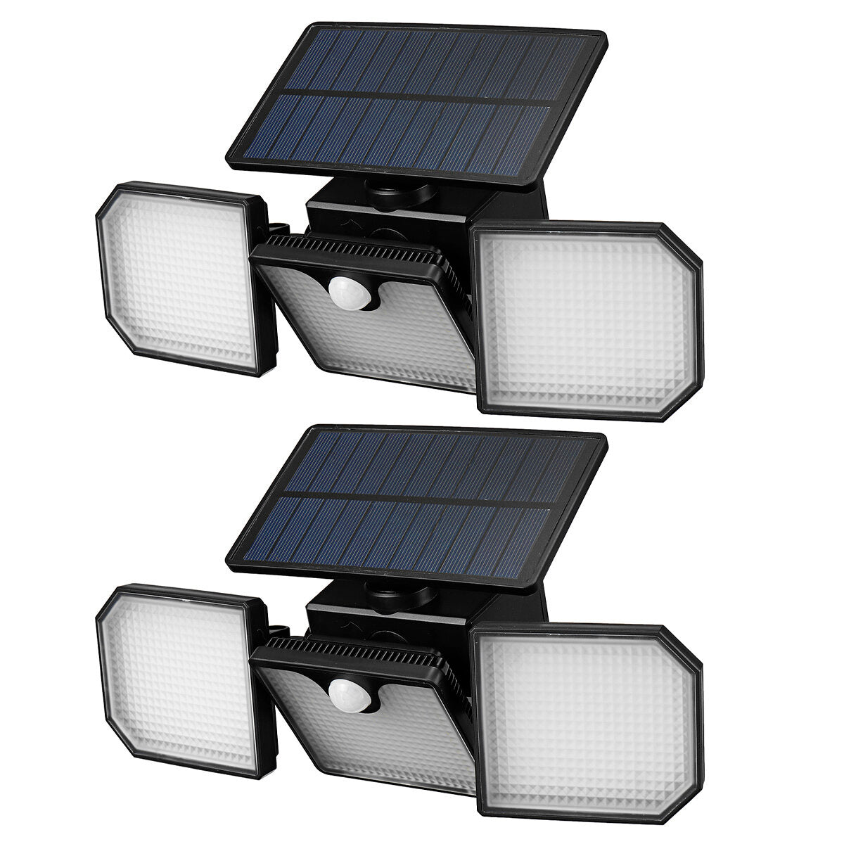 1/2 Pcs 20W 230 LED Solar Power Street Light Double Head Spotlight Motion Sensor Wall Lamp Yard Path Outdoor Lighting