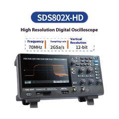 Oscilloscope 100MHz 70MHz Bandwidth 2GSa/s 12-bit High Resolution Enhanced Signal Analysis Versatile Triggers