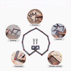 Universal Aluminum Alloy Multi Angle Measuring Ruler