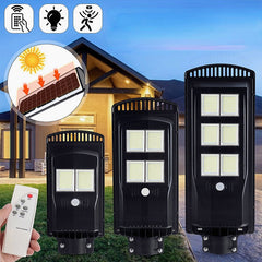 286/572/858LED Solar Street Light Motion Sensor Outdoor Wall Lamp with Timing Function + Remote Control