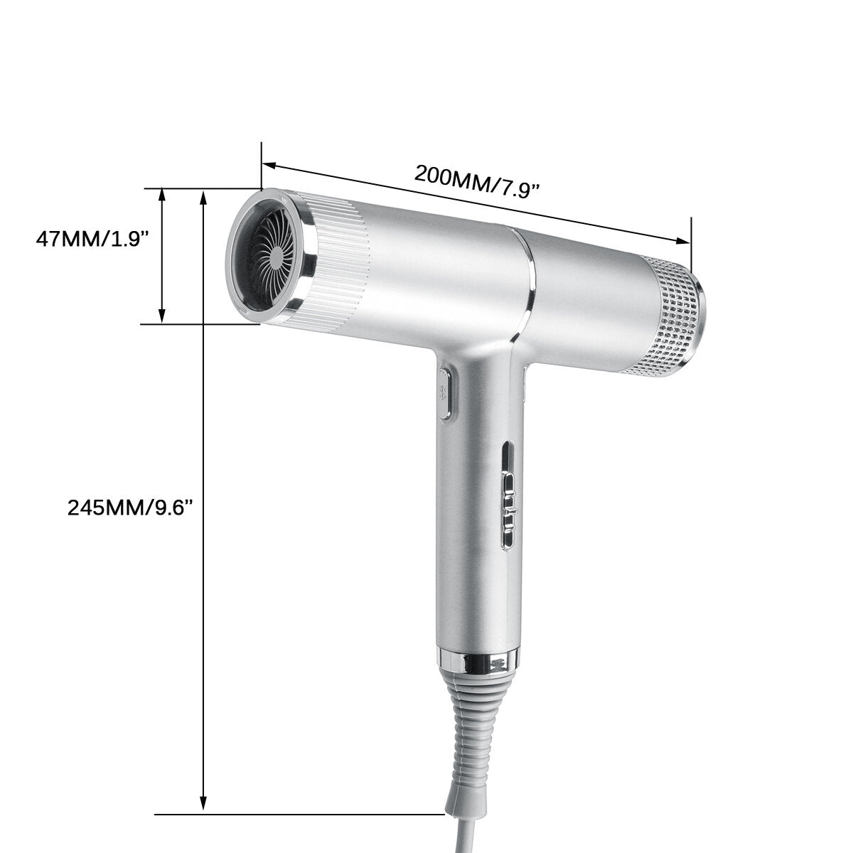 3 Gears Hot And Cold Wind Hair Dryer Diffusion Nozzle Temperature Adjustment