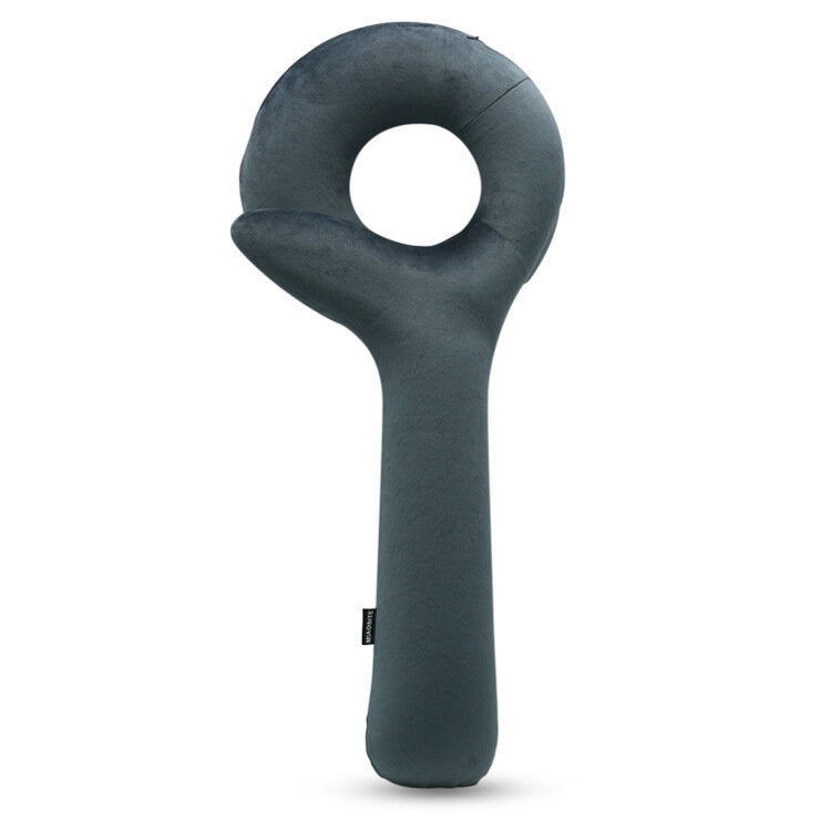 Q Shape Inflatable Decompression Support Headrest Portable Pillow Neck Head Chin Memory Cushion