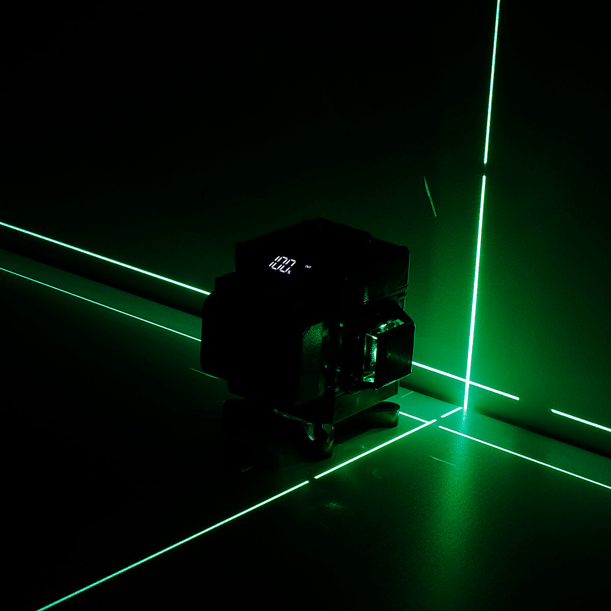 3D 12 Lines Green Light Laser Level Auto Self Leveling 360 Rotation Horizontal Vertical Measuring Tool
