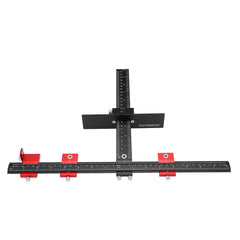 Aluminum Alloy Cabinet Hardware Jig Fixture 4MM+5MM Punching Locator Woodworking Drill Positioning Guide T-ruler