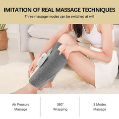Dual-Purpose Leg & Arm Massager with Air Pressure, 3 Modes, 360° Calf Relaxation, Ideal for Office Workers