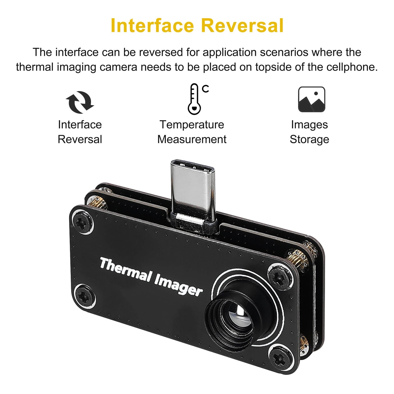 GreenZech Mobile 32 | Ultra-Portable Smartphone Thermal Camera | -20°C to 1000°C Extreme Temperature Measurement | Android Type-C Thermal Imager