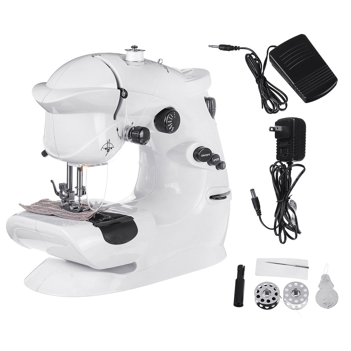 Portable Electric Sewing Machine Multipurpose Household 7 Stitched Pattern