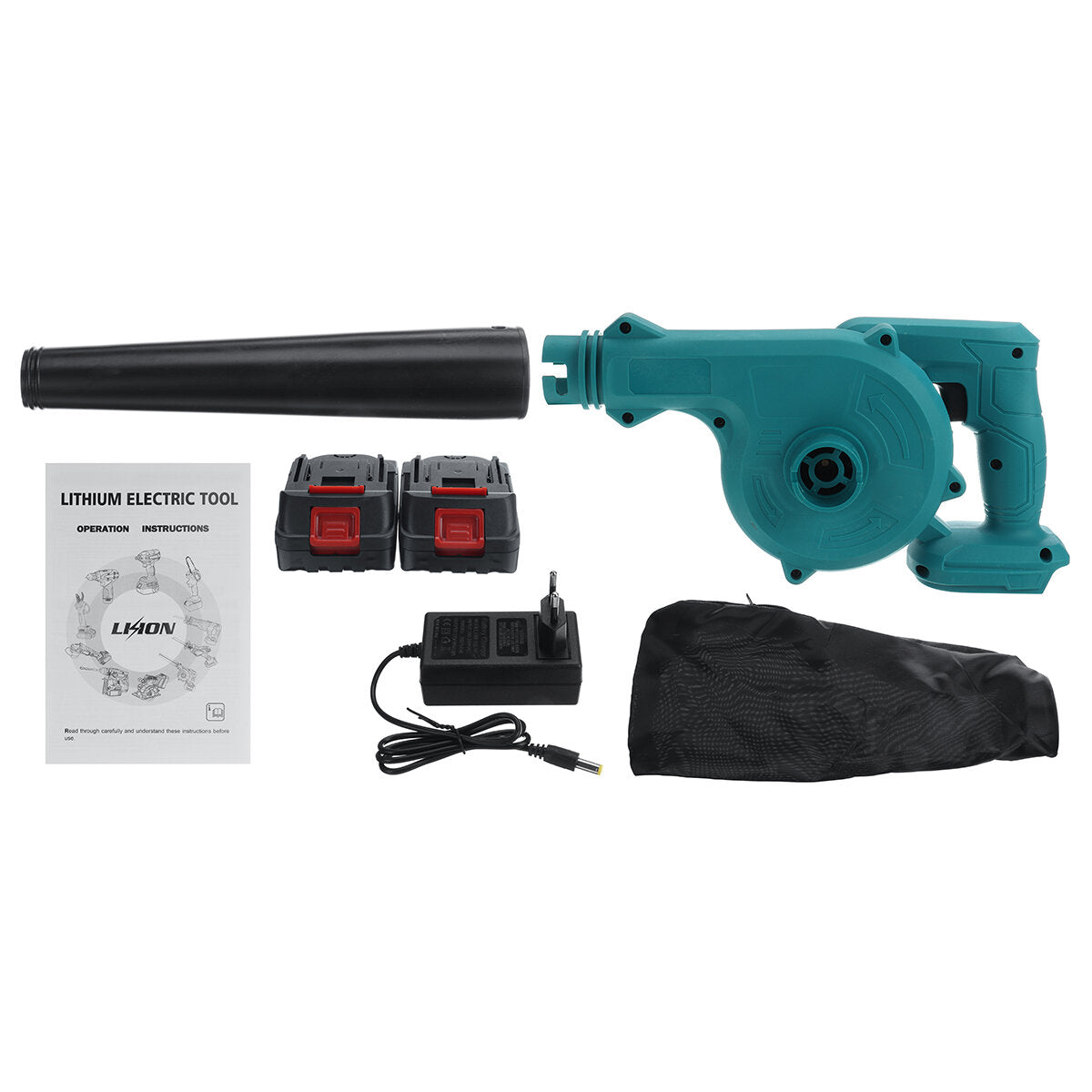 2 IN 1 Cordless Electric Air Blower & Suction Handheld Leaf Computer Dust Collector Cleaner Power Tool