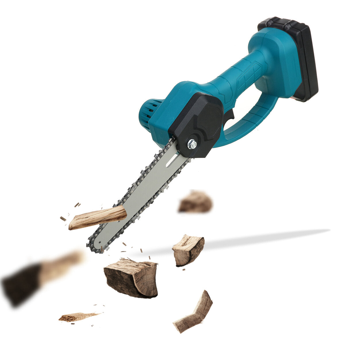 6inch 600W Electric Chain Saw Rechargeable Stepless Speed Saws Wood Cutter Woodworking Tool