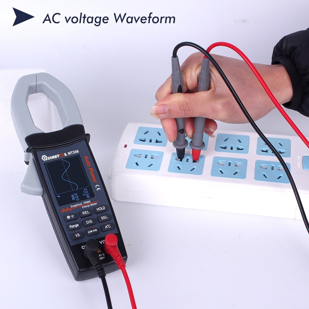 600V True RMS Digital Clamp Meter with AC V/A Waveform Display Multimeter Oscilloscope