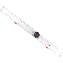 High Precision Aluminum Alloy Angle Ruler for Woodworking - Adjustable Drilling & Marking Gauge, Easy Assembly, Red/Silver