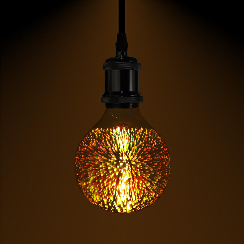 3D Fireworks E27 G80 LED Retro Edison Decorative Light Lamp Bulb AC85-265V