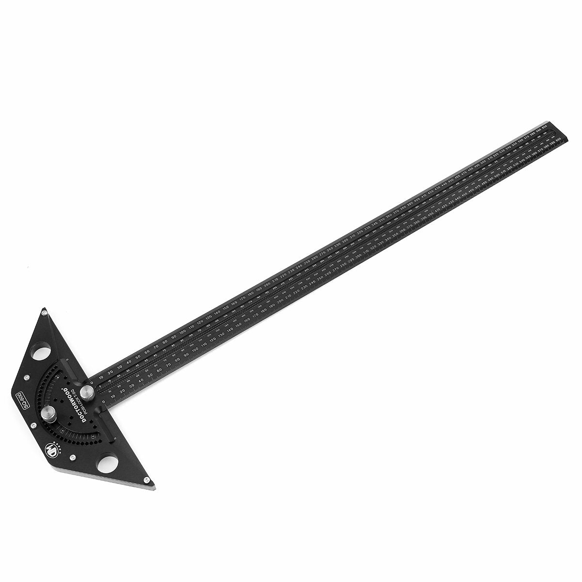 600mm Aluminum Alloy Woodworking Scriber Gauge T Square with Adjustable Angle and Accurate Scale