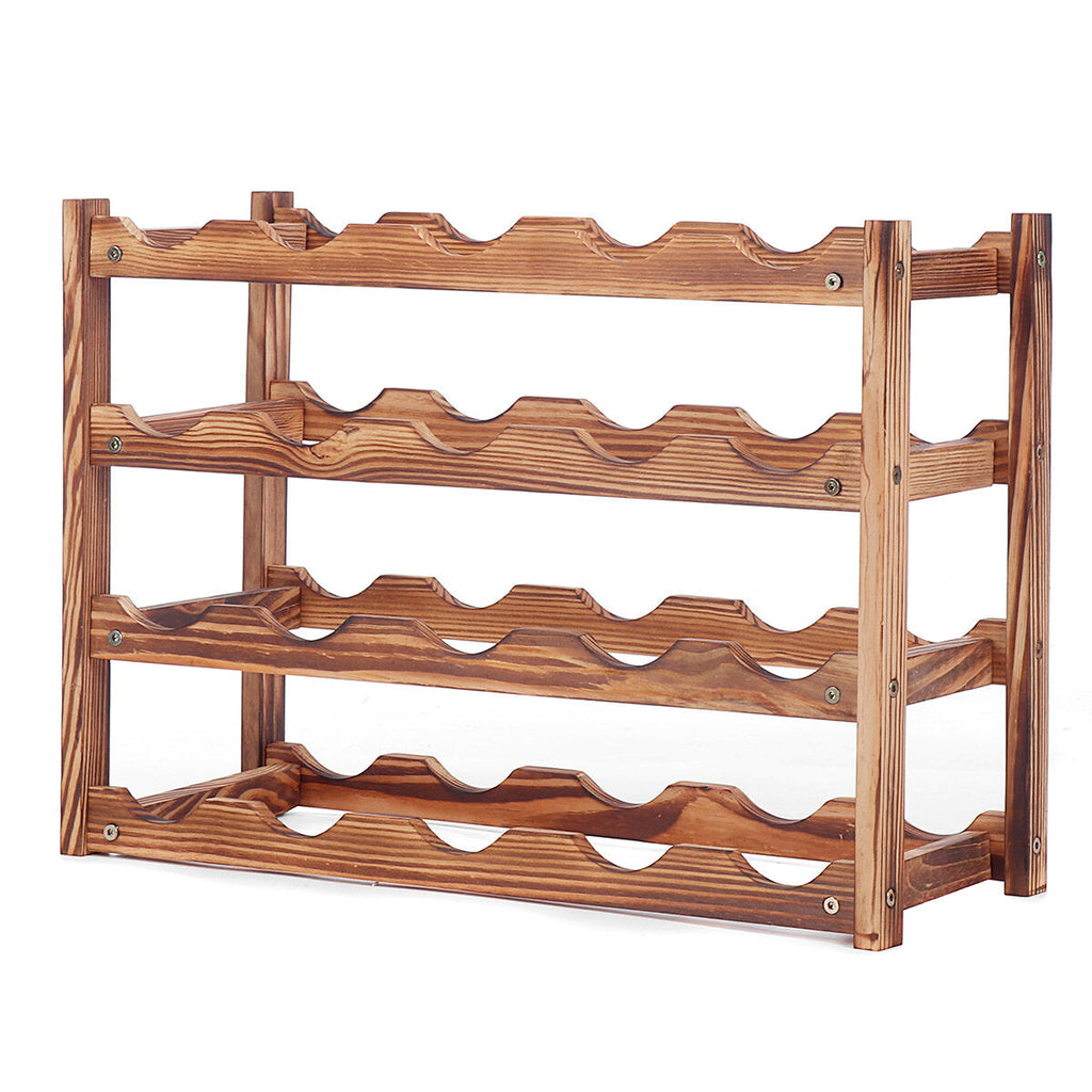 European Solid Wood  Bottle Shelf Rack Holder Storage Racks Creative Design