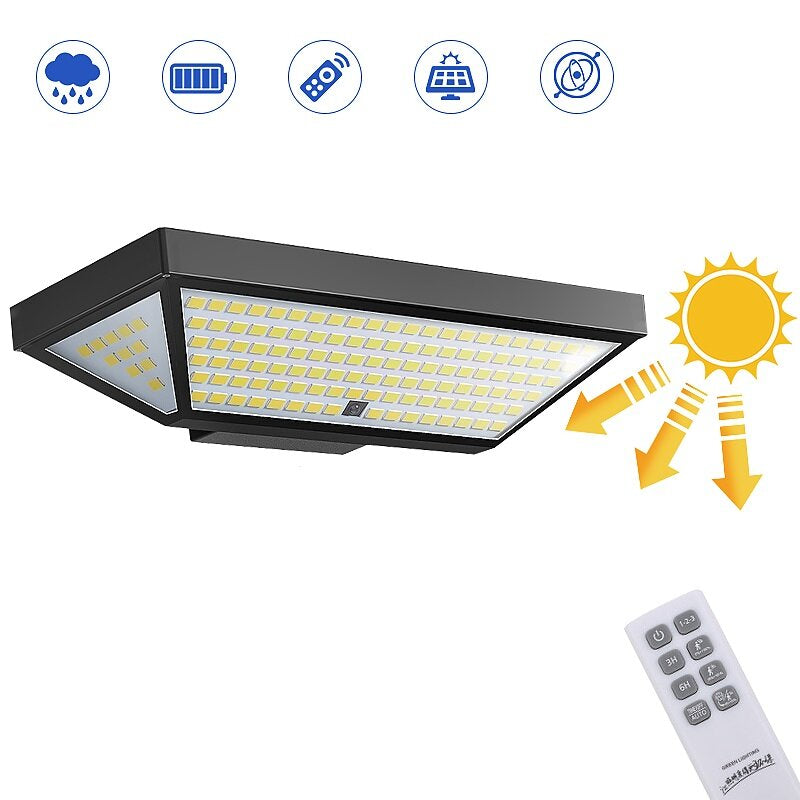138LED Solar Wall Light PIR Motion Sensor Power Waterproof IP65 Security Garden Lamp