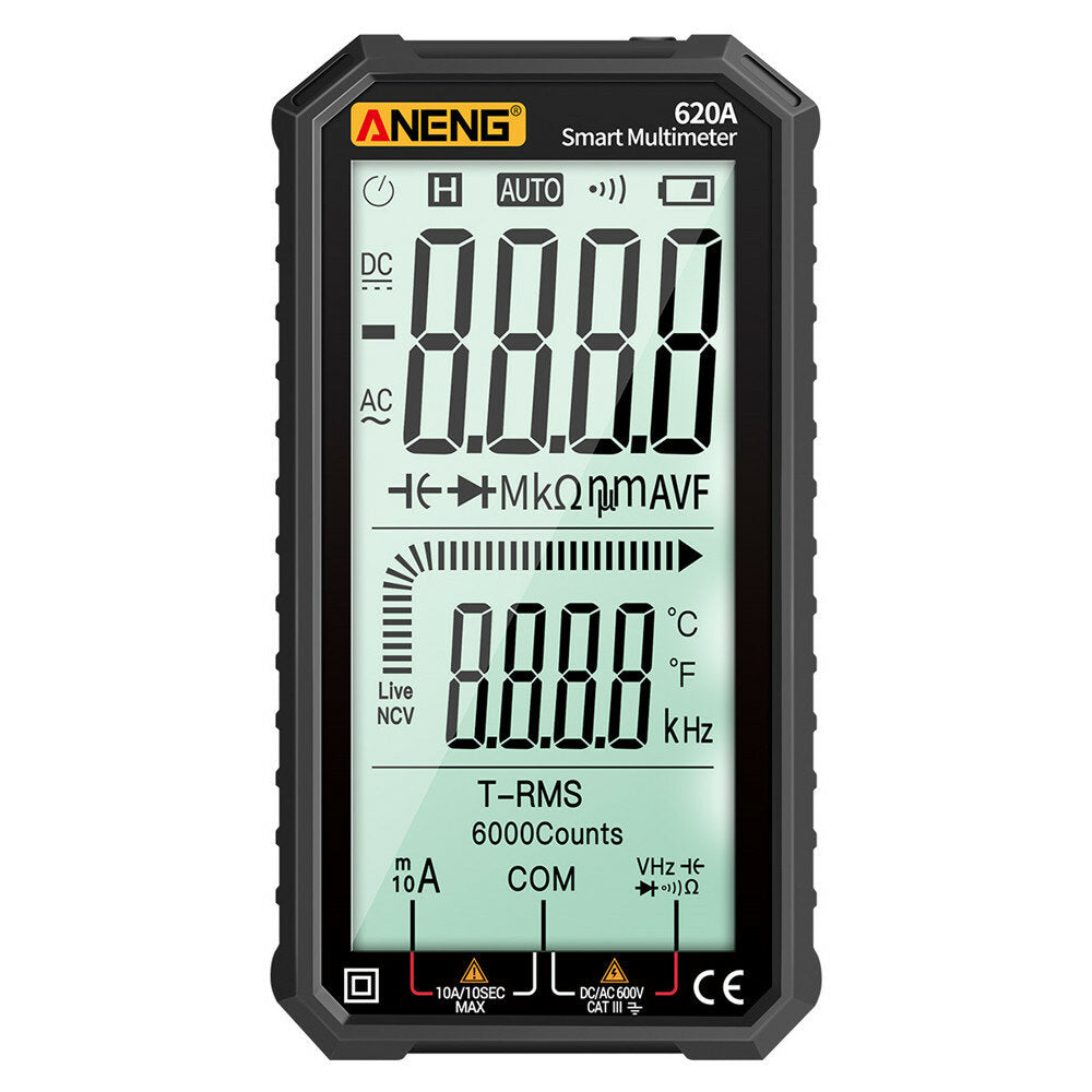 4.7 inch Large LCD Screen Automatic + Manual Intelligent True RMS Digital Multimeter Resistance Diode Capacitance Temperature Frequency Test