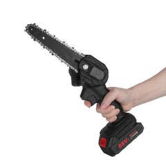 6 Inch 1200W Electric Chain Saw Pruning ChainSaw Cordless Woodworking Cutter Tool
