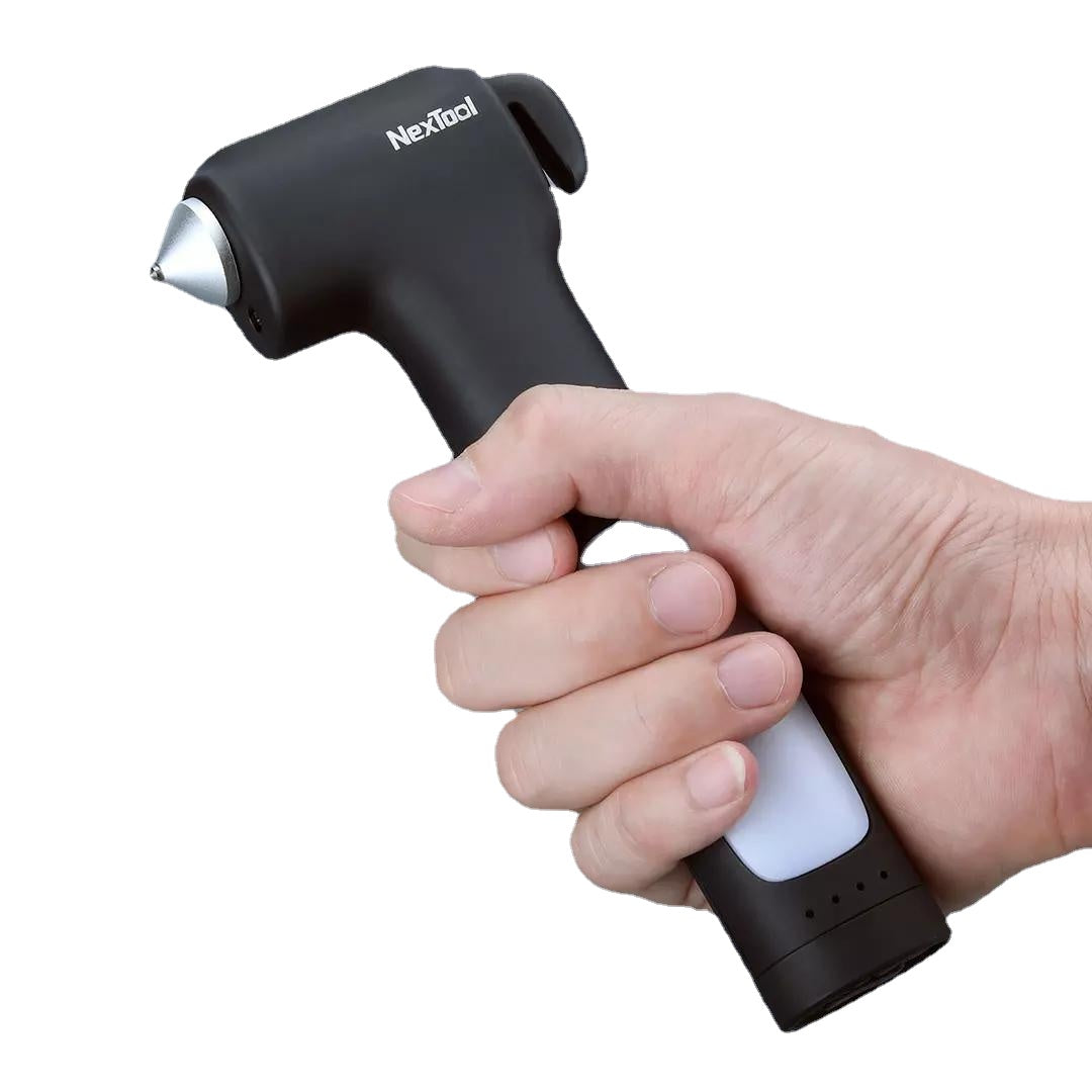Multifunction Life-saving Hammers Window Breaker EDC Safety Belt Rope Cutter USB Survival Hammer Emergency Light Mobile Power Bank From You Pin