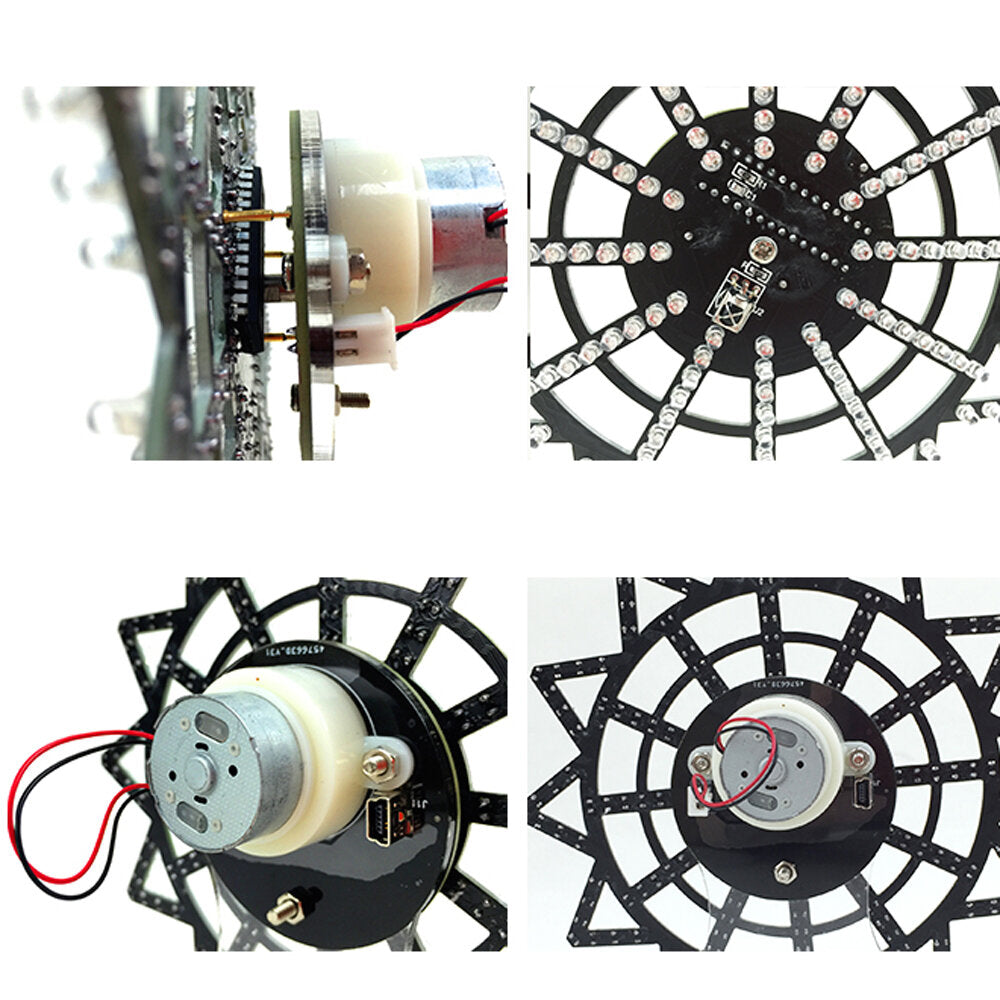 DIY Colorful LED Automatic Rotating Ferris Wheel Kit Electronic Components Diy Music Spectrum Production Kit