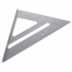 7" Aluminum Alloy Triangle Ruler - 45° Right Angle Gauge for Woodworking & Decoration, 1mm Resolution