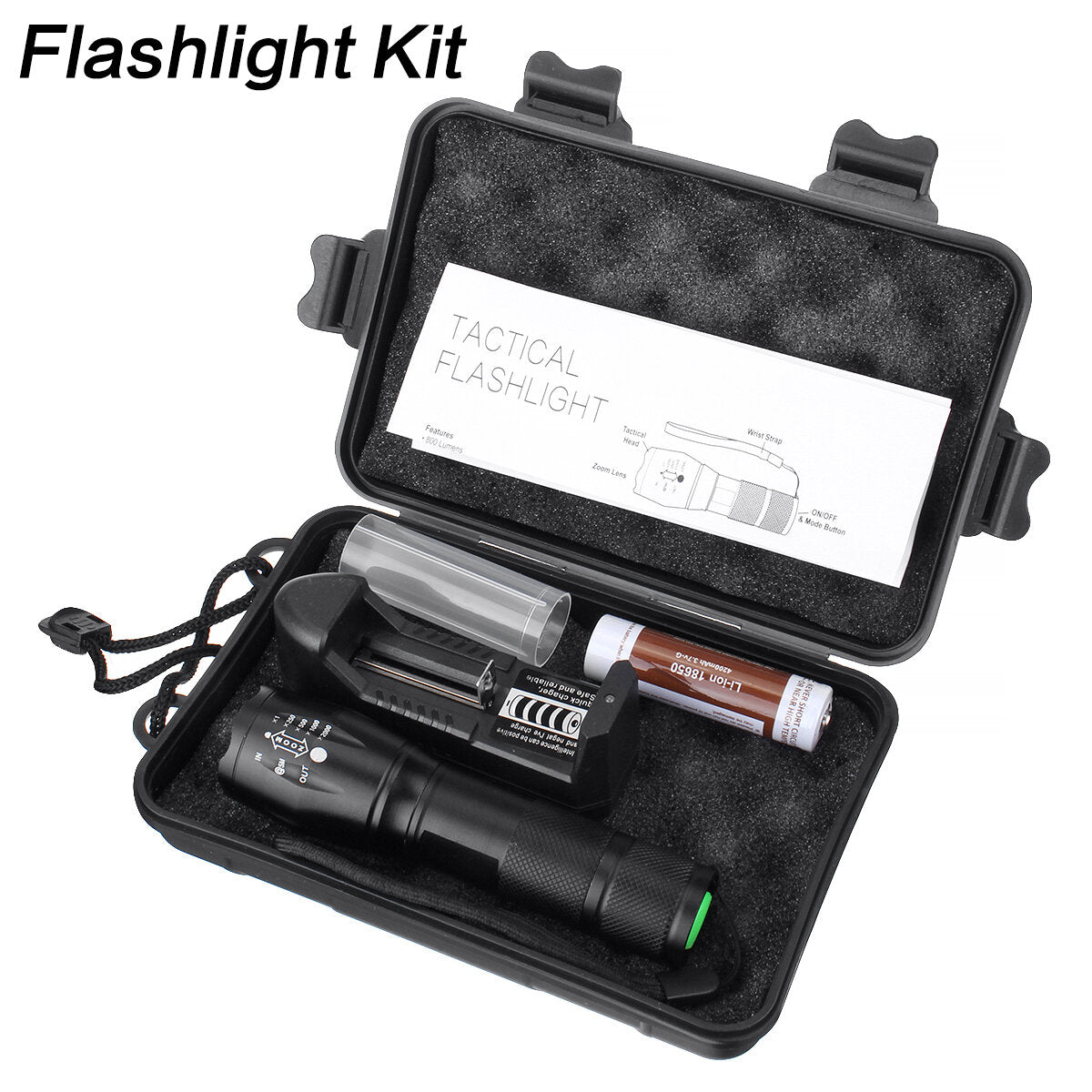 LED Flashlight 18650 Torch Work Light Headlamp Headlight Fishing Lamp